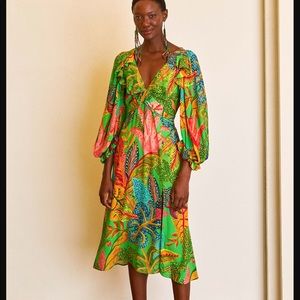 Farm Rio Forest Dream Midi Dress Sz. L